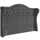 Ver imagem 1 de Cabeceira Cama Box Casal King 195 cm P05 Lisboa Linho Cinza Escuro - Lyam Decor