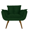 Ver imagem 2 de Poltrona Decorativa Estofada Para Consultório Opala Suede Verde - LM DECOR