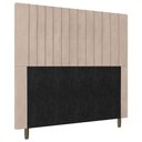 Ver imagem 1 de Cabeceira Cama Box Casal Queen Size Nala 160cm Suede Bege