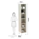 Ver imagem 3 de Paneleiro 40Cm 2 Portas Lis Legno Crema Com Cinza Puro