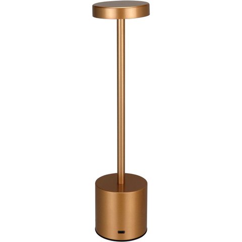 Luminaria Decorativa Enfeite de Mesa Led Usb Home&co Metal 34x8x8cm Ouro Rosé