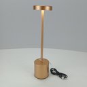Ver imagem 3 de Luminaria Decorativa Enfeite de Mesa Led Usb Home&co Metal 34x8x8cm Ouro Rosé