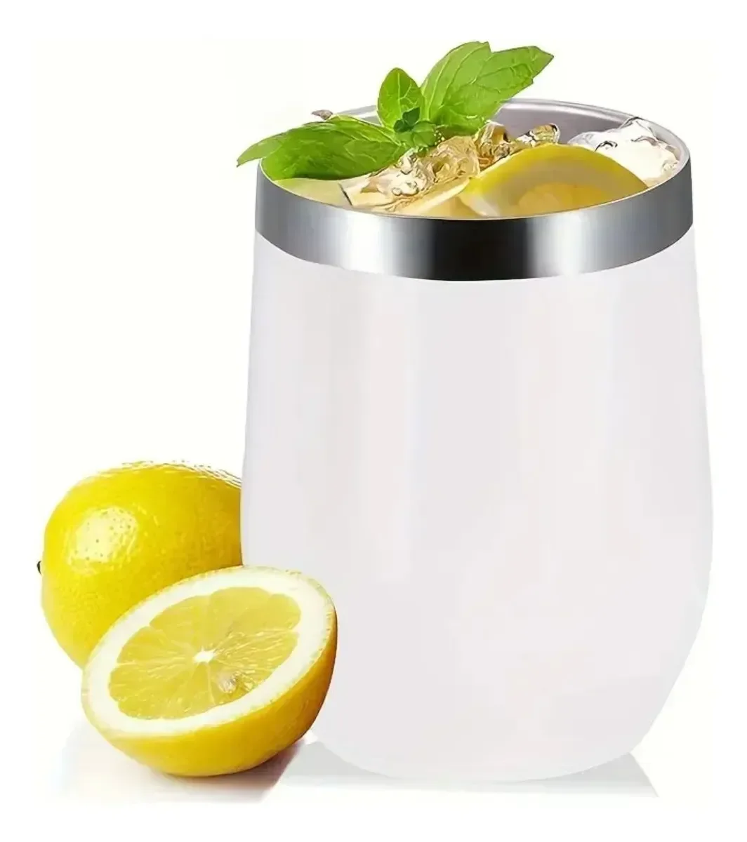 Copo Térmico Beer Pints com Tampa 360ml:branco - 2