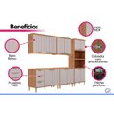 Ver imagem 5 de Kit Modulado 5 Peças Elena CZ546 Cinamomo/Platina MGM
