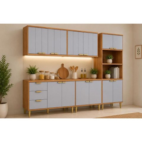Kit Modulado 5 Peças Elena CZ546 Cinamomo/Platina MGM