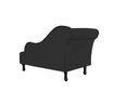 Ver imagem 2 de Recamier Decorativo Divã Olivia Suede Preto Pés Madeira Ms Decor