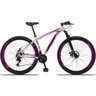 Bicicleta 21V Aluminum Tamanho 15" - Branca/Rosa - Banana Bit - 2