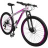 Bicicleta 21V Aluminum Tamanho 15" - Branca/Rosa - Banana Bit - 1
