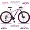 Bicicleta 21V Aluminum Tamanho 15" - Branca/Rosa - Banana Bit - 3