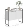 Conjunto Buffet e Gaveteiro Estilo Industrial Branco Preto - 5
