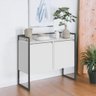 Conjunto Buffet e Gaveteiro Estilo Industrial Branco Preto - 2