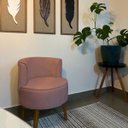 Ver imagem 2 de Jogo 5 Cadeiras Decorativa para Sala de Estar Aconchegante Tecido Veludo Moderna Aconchegante