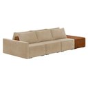 Ver imagem 2 de Sofá Ilha 3 Lugares Living 402cm Modulado para Sala Lary Veludo K01 - D’Rossi
