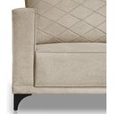 Ver imagem 5 de Sofá Viena 3 Lugares Bouclê Bege 2.00m Pés em Aço para Sala Bz Home Decor