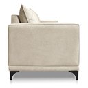 Ver imagem 4 de Sofá Viena 3 Lugares Bouclê Bege 2.00m Pés em Aço para Sala Bz Home Decor