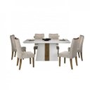 Ver imagem 2 de Conjunto Sala de Jantar Mesa Itália 6 Cadeiras Golden DJ Móveis