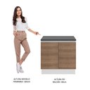 Ver imagem 4 de Balcão Madesa Acordes 100% MDF 80 cm 2 Portas Branco/Rustic Cor:Branco/Rustic