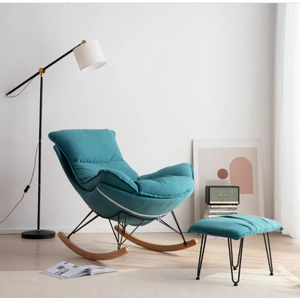 Poltrona de Balanço Easy Cozy:verde Água Aveludado