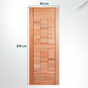 Ver imagem 3 de Folha de Porta Maciça em Eucalipto Acabamento Natural 210x60cm PM96 Cruzeiro Portas Natural