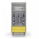 Ver imagem 3 de Guarda-Roupa Solteiro 2 Portas 2 Gavetas Retrô Milão Móveis Bechara