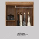 Ver imagem 2 de Guarda Roupa Solteiro Priscila 3 Portas de Bater 1 Gaveta MDP Off White Demóbile 75cm