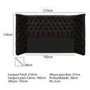 Ver imagem 5 de Cabeceira Queen Everest P02 160cm para Cama Box Suede - Doce Sonho Móveis Preto