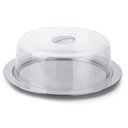 Ver imagem 2 de Boleira Porta Bolo Inox com Tampa Acrílica 31cm Conjunto de 2 Peças