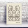 Placa MDF desenho catedral de notre dame - 1