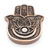 Kit Incensário Vareta Mão Hamsá Com Bandeja Bronze 12cm - 4