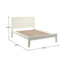 Ver imagem 3 de Cama Casal 140cm em Madeira Maciça Topazio Branco/Lavado