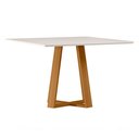 Ver imagem 7 de Mesa Quadrada Elian Tampo de Vidro 135cm Ypê Off White N01 com 8 Cadeiras Suran Linho Cru - Lyam Dec