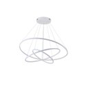 Ver imagem 1 de Pendente Led 3 Anéis 80cm Branco Hall Sala Mesa Bancada Gourmet