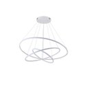 Ver imagem 1 de Pendente Led 3 Anéis 80cm Branco Hall Sala Mesa Bancada Gourmet