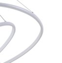 Ver imagem 5 de Pendente Led 3 Anéis 80cm Branco Hall Sala Mesa Bancada Gourmet