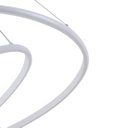 Ver imagem 5 de Pendente Led 3 Anéis 80cm Branco Hall Sala Mesa Bancada Gourmet