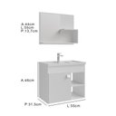 Ver imagem 3 de Conjunto Gabinete de Banheiro em Mdf com Espelheira com Cuba Lótus Branco - Rede Móveis
