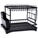 Ver imagem 1 de Escorredor de Louça Prato Copo Talheres Utensilios Pia Bancada Mesa Cozinha Organizaçao Limpeza Mult