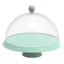Ver imagem 1 de Porta Bolo 25cm Verde Menta com Cúpula e Pé Bubble Crippa Tortas Doces Boleira