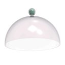 Ver imagem 3 de Porta Bolo 25cm Verde Menta com Cúpula e Pé Bubble Crippa Tortas Doces Boleira