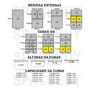 Ver imagem 3 de Conj 20 Cubas Gastronômicas em Policarbonato Gn 1/6x100 Mm 1,5 Litros + Tampa Flip Dobradiça e Abert
