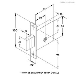 Fechadura Auxiliar Tetra Inox Dovale Dovale - 2