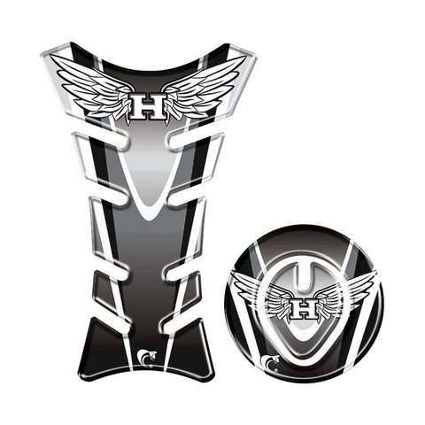 Kit Adesivo Protetor Tanque Moto Honda Ate Ano 2016 Preto