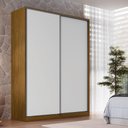 Ver imagem 2 de Guarda Roupa Solteiro 183x59,8x235cm 2 Portas 3 Gavetas Freijó Natural Branco Rc 2003 Emovell