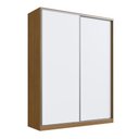Ver imagem 1 de Guarda Roupa Solteiro 183x59,8x235cm 2 Portas 3 Gavetas Freijó Natural Branco Rc 2003 Emovell