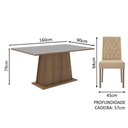 Ver imagem 7 de Conjunto Sala de Jantar Mesa Tampo de Madeira 6 Cadeiras Rustic/cinza/imperial Britney Madesa