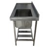 Pia Aço Inox Industrial 120x60x90 Cm Cuba Direita Nortinox - 3