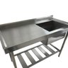Pia Aço Inox Industrial 120x60x90 Cm Cuba Direita Nortinox - 5