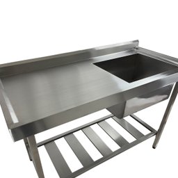 Pia Aço Inox Industrial 120x60x90 Cm Cuba Direita Nortinox - 5