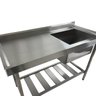 Pia Aço Inox Industrial 120x60x90 Cm Cuba Direita Nortinox - 5
