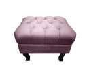 Ver imagem 3 de Kit Poltrona Decorativa Julia + Puff Luis Xv Suede Rosê Pés Madeira Mz Decor